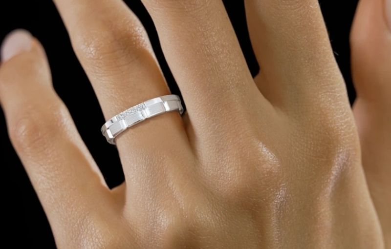 Nhẫn từ bạc 4 số 9 thanh lịch, tinh tế