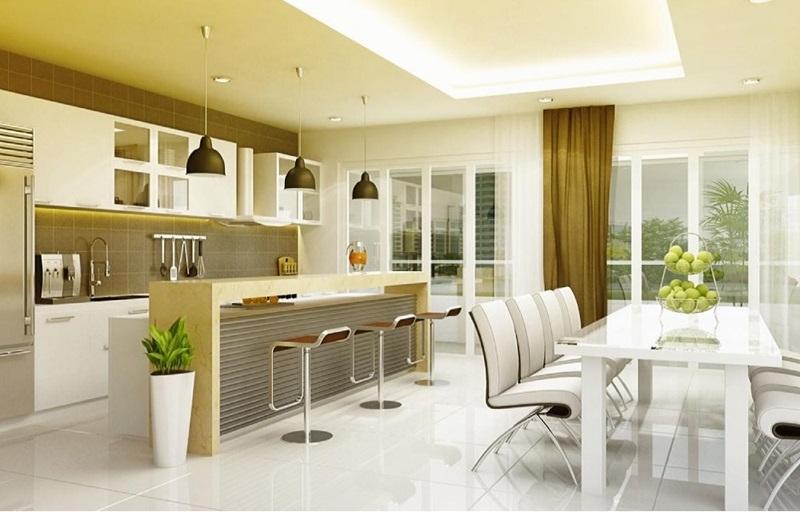 Sắp xếp bố cục nhà bếp cân bằng yếu tố Thủy và Hỏa