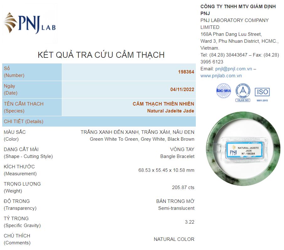 Vòng Ngọc Cẩm Thạch sơn thủy bản vuông ni 55