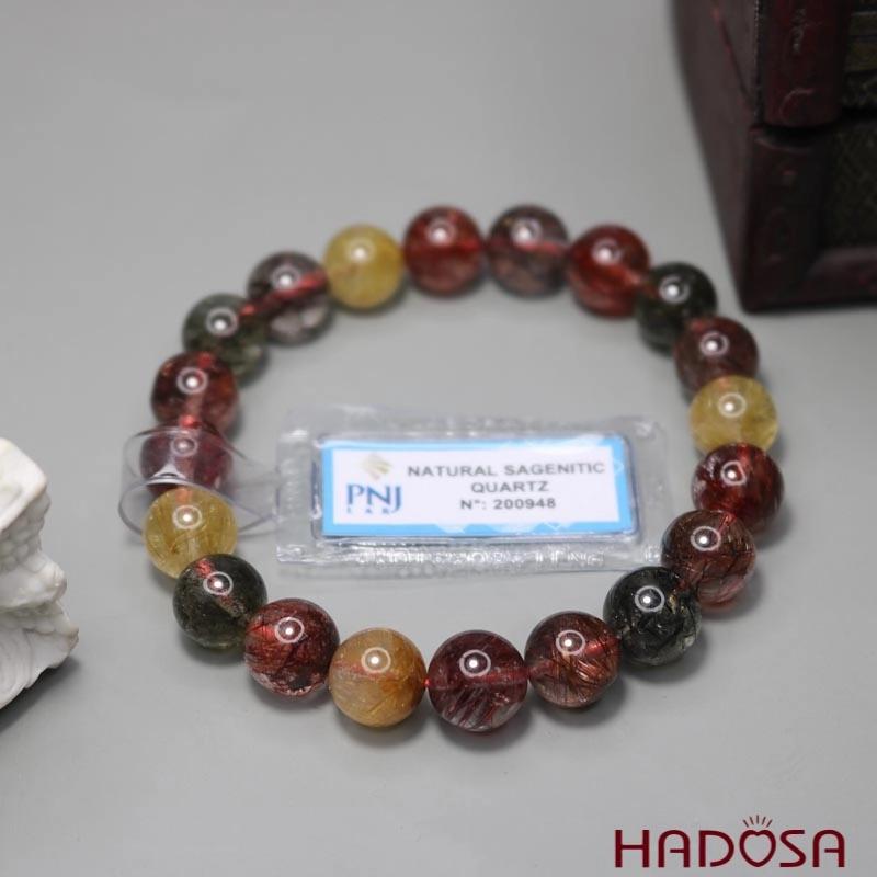 Vòng thạch anh tóc tam tài 10mm