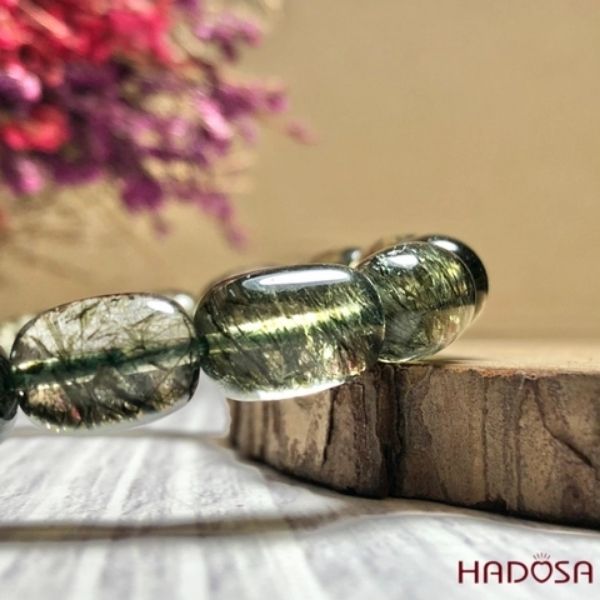 Đá thạch anh tóc xanh tự nhiên của nhà HADOSA
