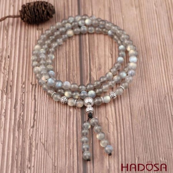 Tràng hạt đá xà cừ ánh xanh đen