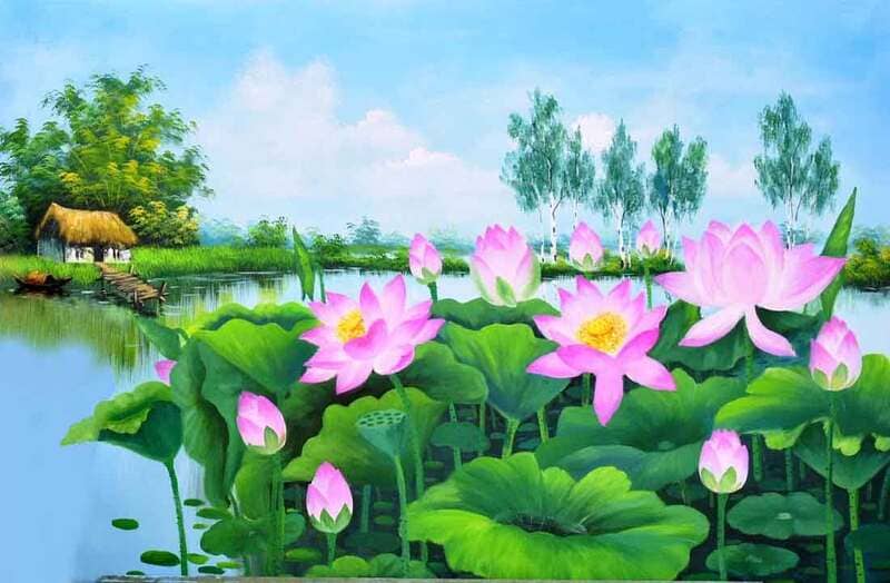Tranh hoa sen