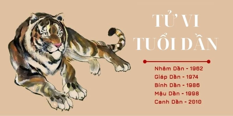 Mỗi năm sinh tuổi Dần đều có nét độc đáo riêng