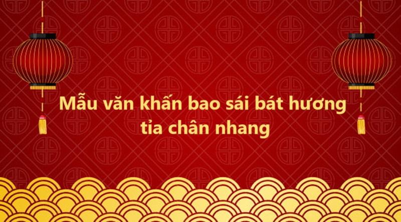 Mẫu văn khấn bao sái bát hương - tỉa chân nhang