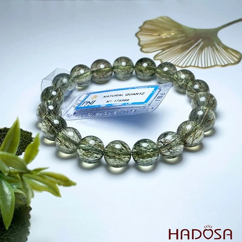 Chuỗi hạt vòng tay hình tròn tinh xảo và lấp lánh nhìn được tinh thể