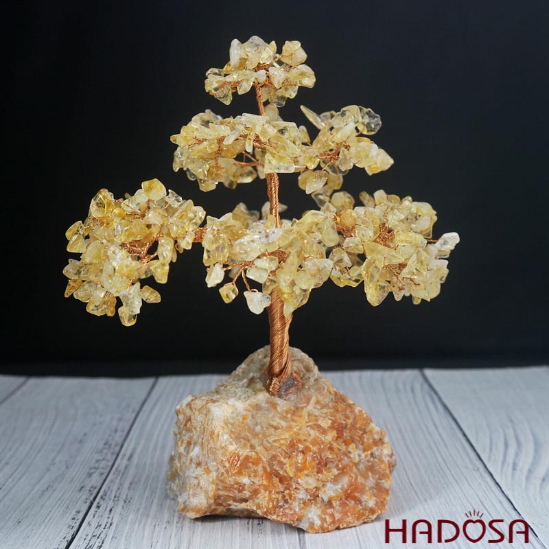 Cây tài lộc Thạch anh vàng 18x12x20cm