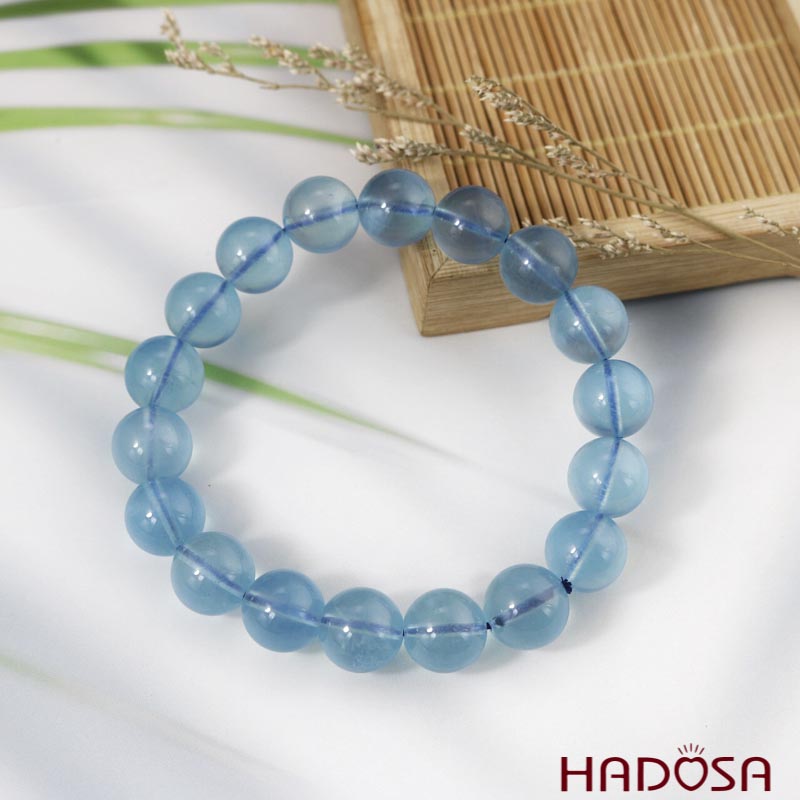 Vòng đá Aquamarine 11mm chuẩn 7A