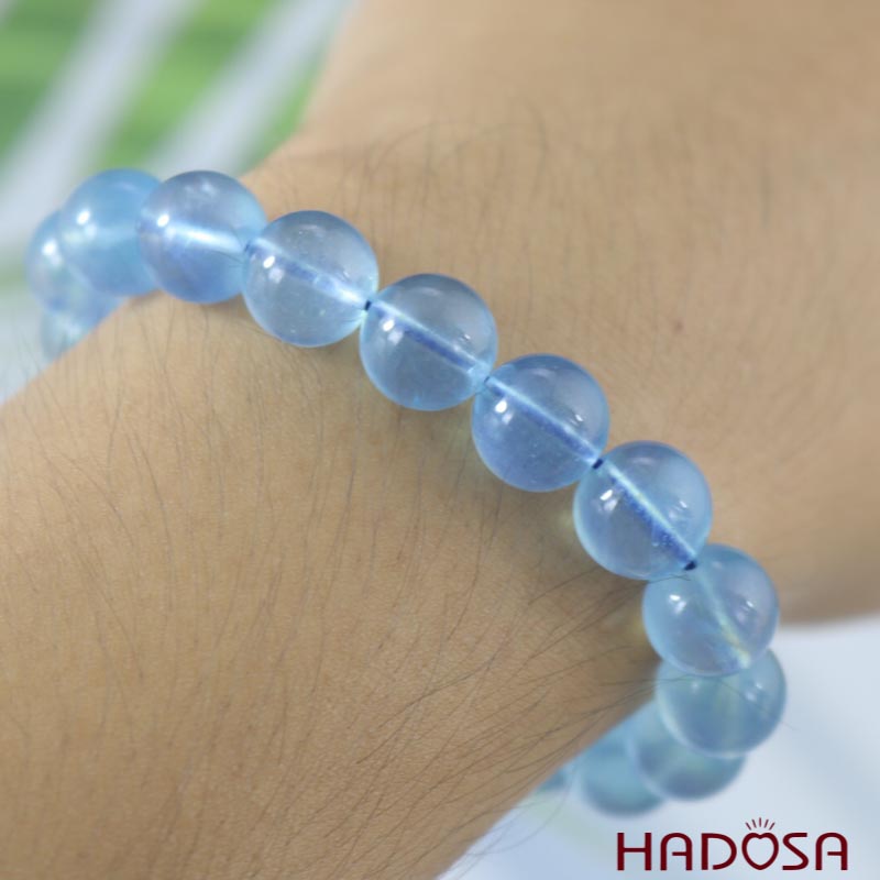 Vòng đá Aquamarine 11mm chuẩn 7A