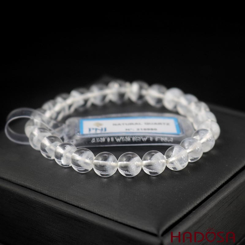 Vòng đá Thach anh ưu linh trắng 7mm 5A