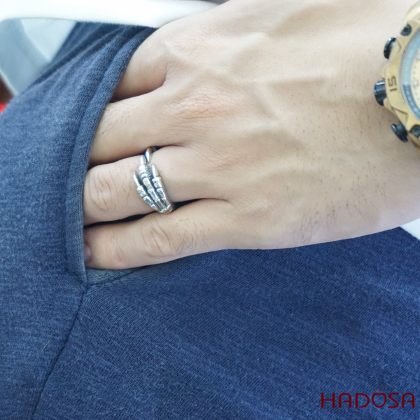 Nhẫn bạc nam đẹp móng Rồng