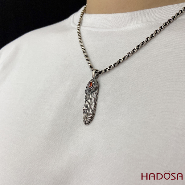 Mặt dây chuyền chiếc lá bạc Thái cao cấp