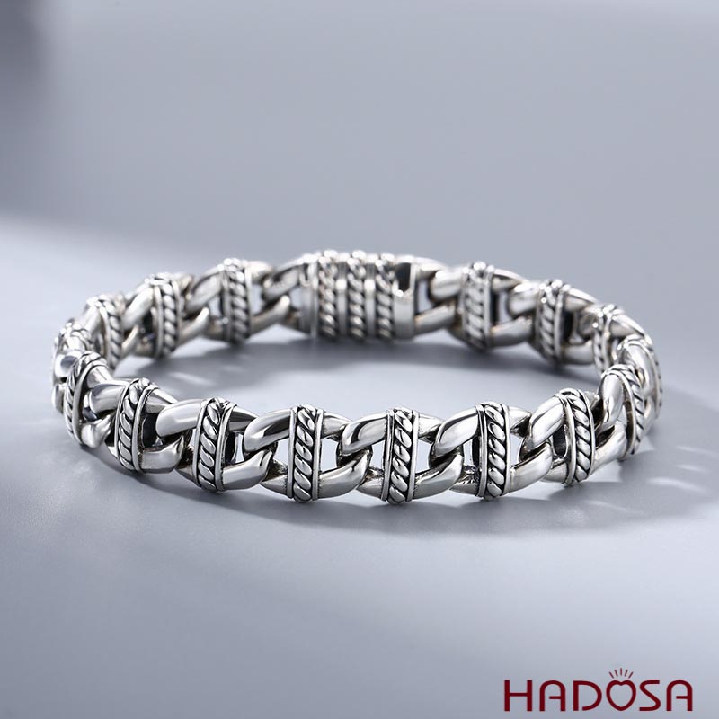 Lắc tay bạc nam đẹp