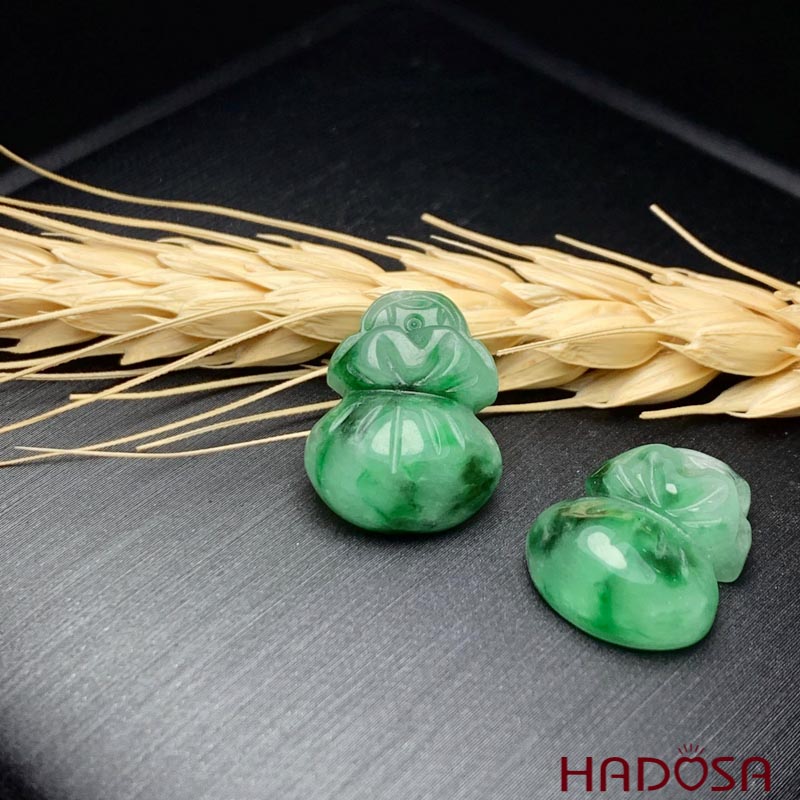 Mặt Cẩm Thạch túi tiền trắng lí phớt xanh