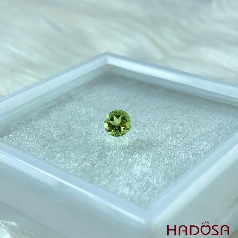 Mặt đá Peridot tròn 06mm 5A