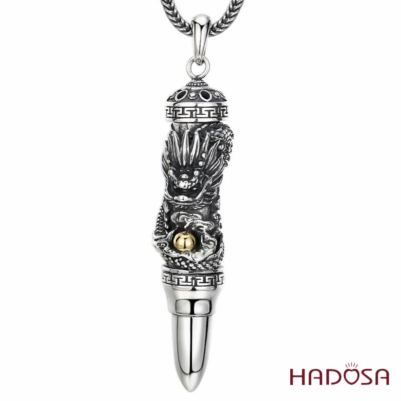 Mặt Dây Chuyền Rồng Ôm Long Châu Trấn Bảo