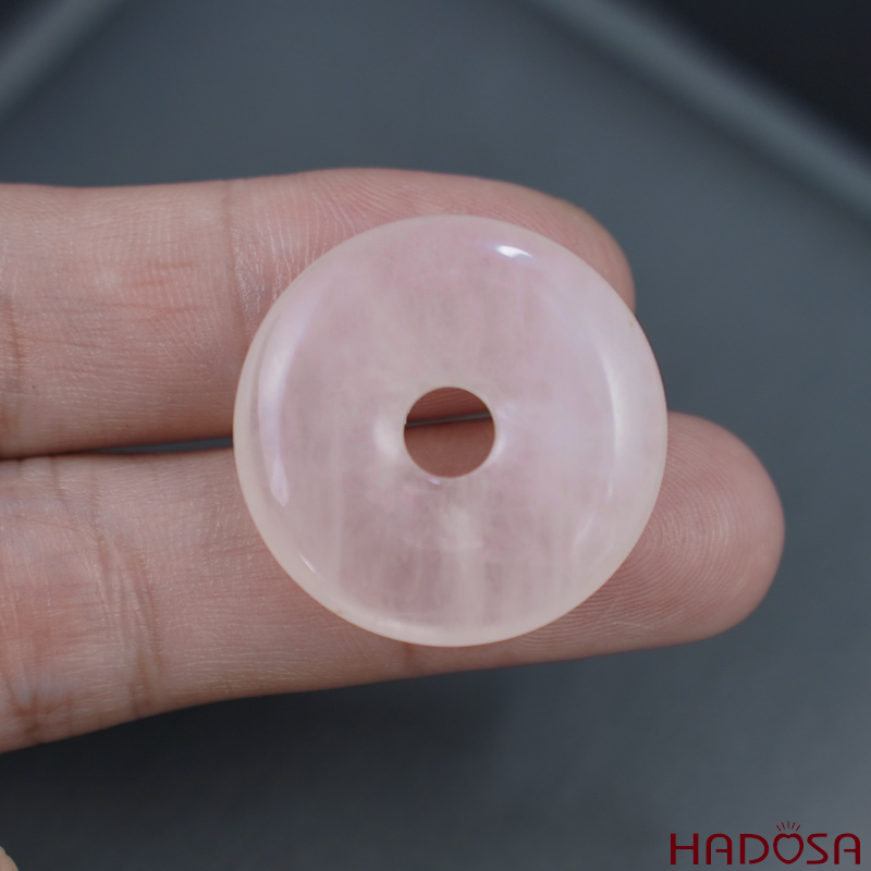 Mặt đồng điếu Thạch Anh hồng 25mm 3