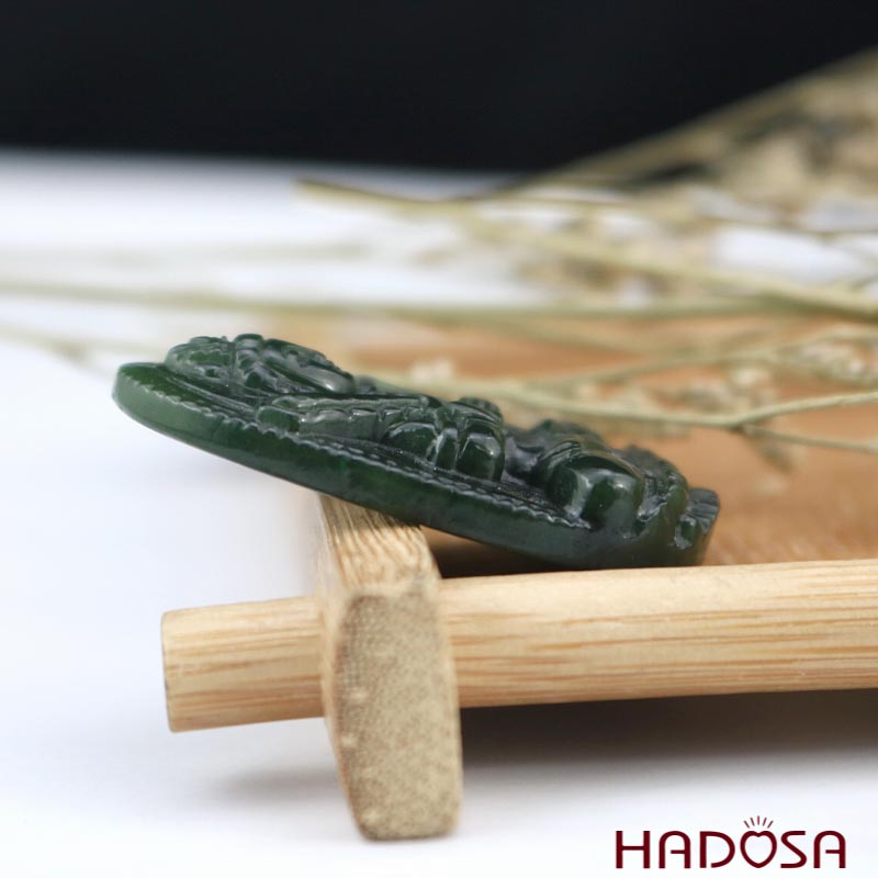 Mặt Ngọc Bích Hư Không Tạng Bồ Tát (Sửu, Dần) 37x25mm