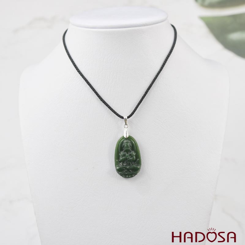 Mặt Ngọc Bích Như Lại Đại Nhật ( Mùi, Thân) 30x18mm