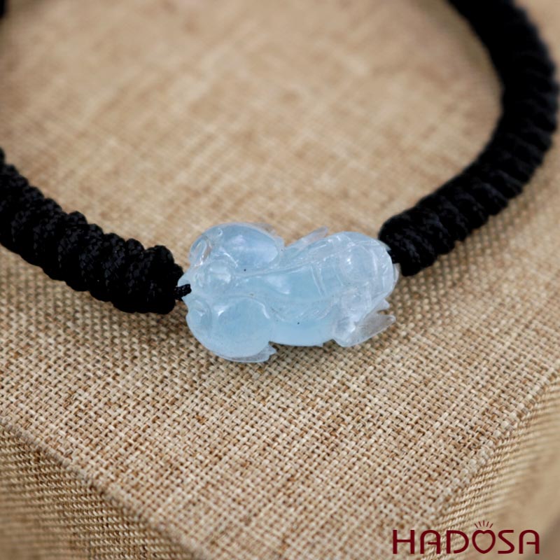 Vòng phong thủy Tỳ Hưu Aquamarine