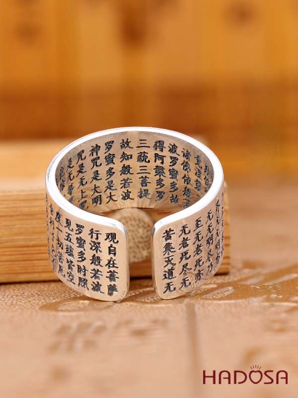 Nhẫn bạc nam Phật bản mệnh Như Lai Đại Nhật (Mùi, Thân)
