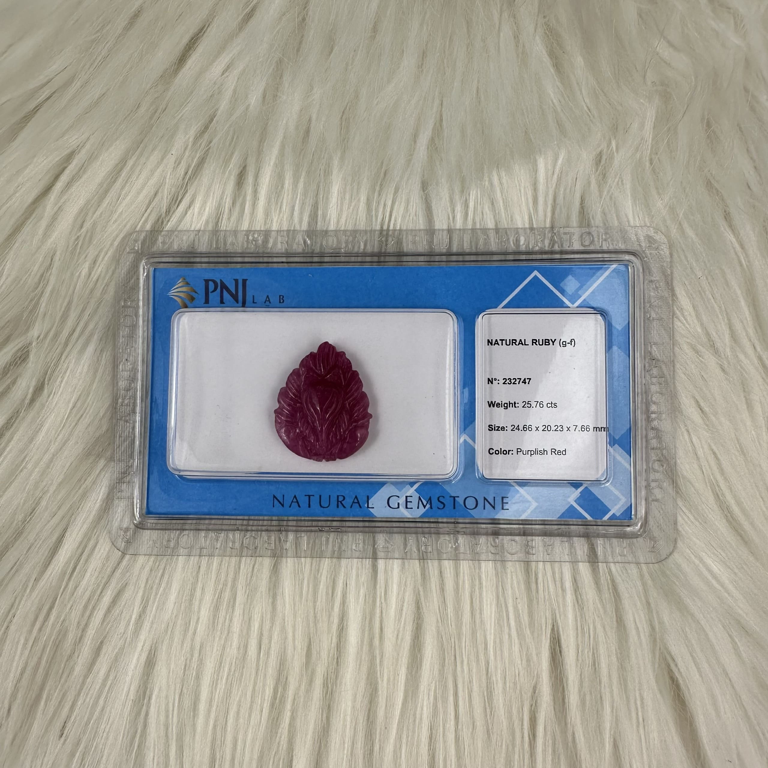 Mặt Hồ Ly Ruby đỏ hồng đẹp 20x24mm