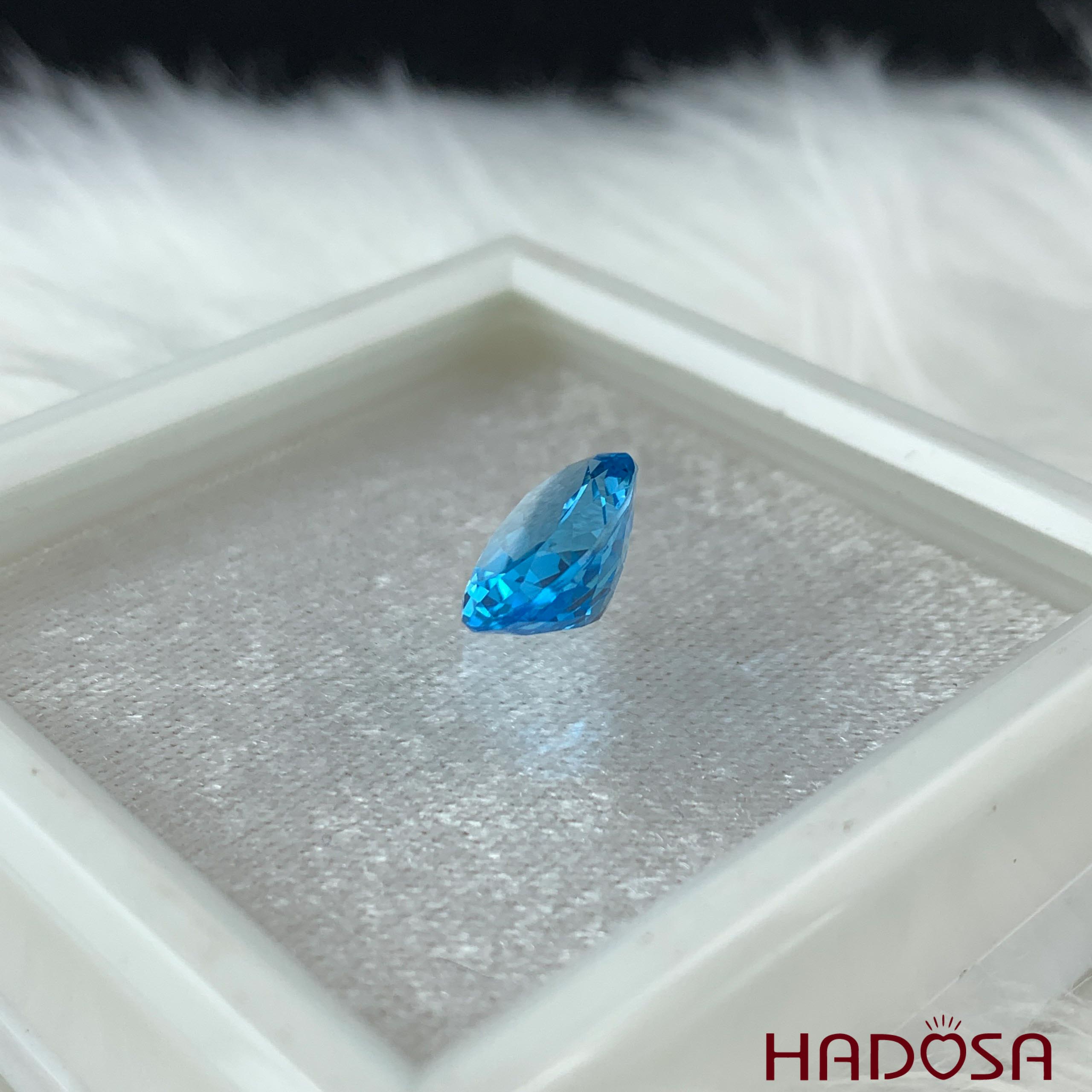 Swiss topaz mài láng oval 8*10mm