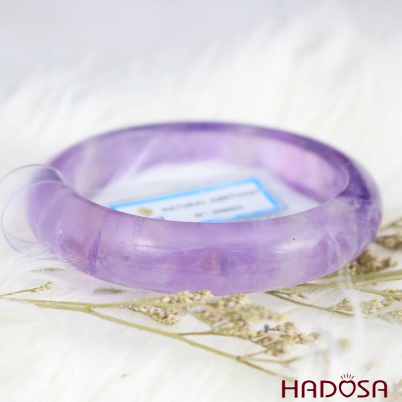 Vòng kiềng thạch anh tím Lavender 54mm 4A