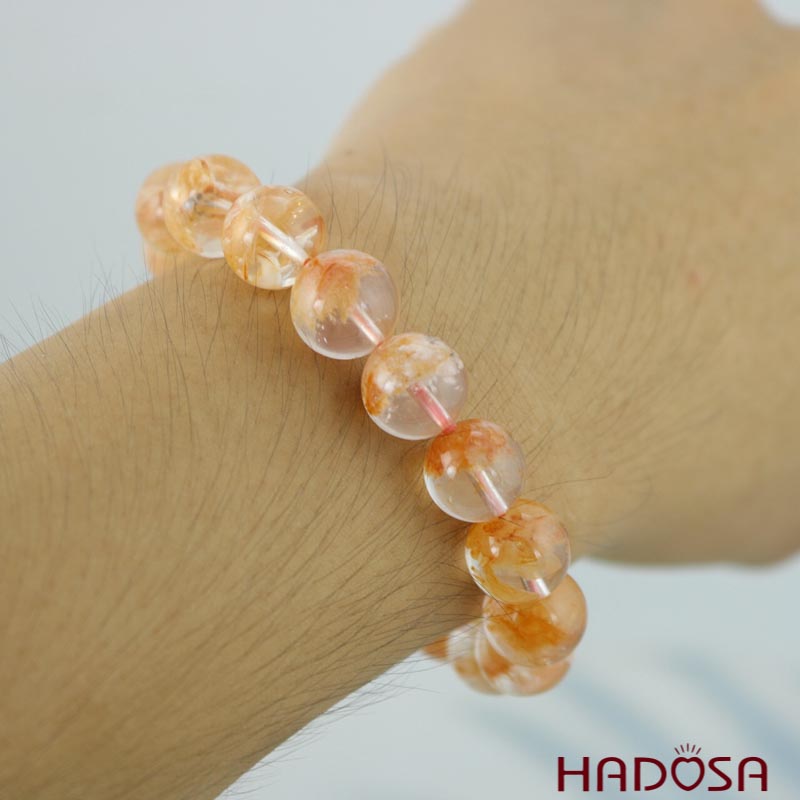 Vòng đá Ưu Linh tuyết 12mm