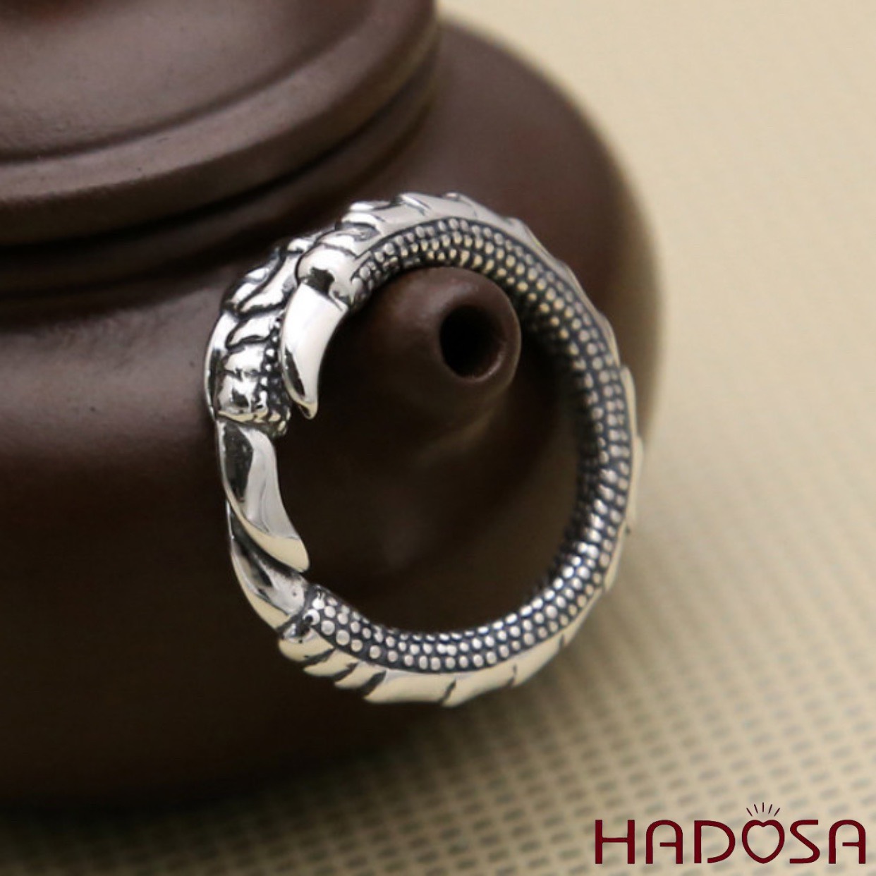 Nhẫn bạc nam đẹp móng Rồng