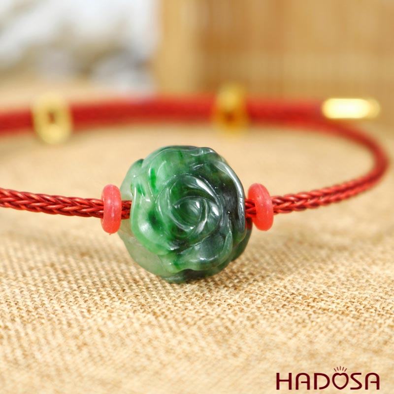 Mặt Cẩm Thạch hoa mẫu đơn 14mm