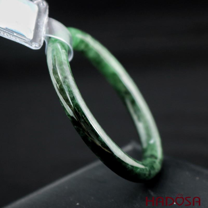Vòng Cẩm Thạch tròn xanh ngọc đậm ni 52