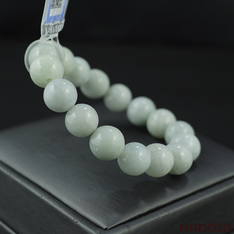 Vòng chuỗi Ngọc Cẩm Thạch Jade A nếp chủng 12mm