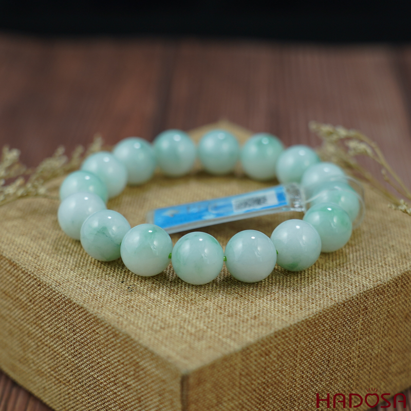 Vòng chuỗi Ngọc Cẩm Thạch Jade A nếp lý 12mm