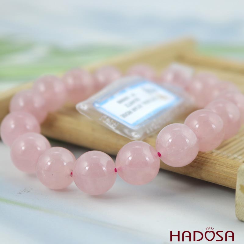 Vòng đá Thạch anh hồng 12mm chuẩn 4A