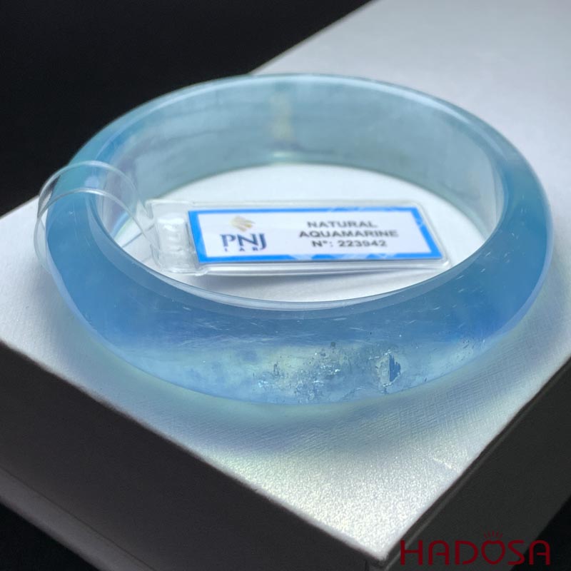 Vòng kiềng Aquamarine chuẩn 6A ni 53