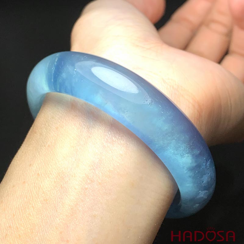 Vòng kiềng Aquamarine chuẩn 6A ni 53