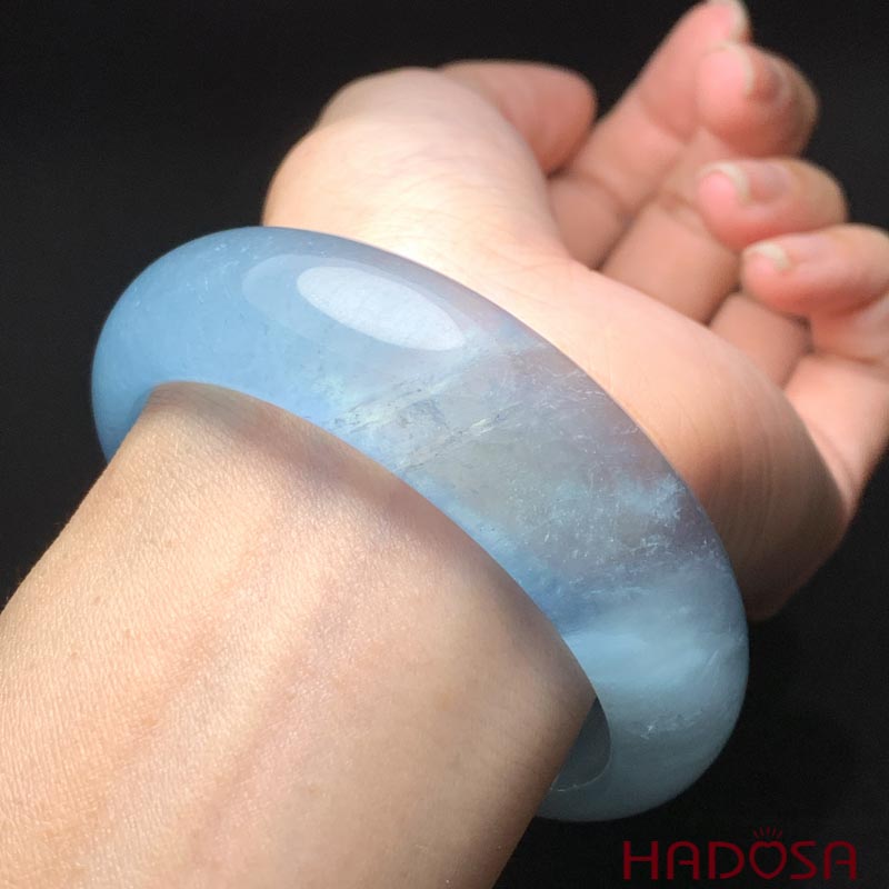 Vòng kiềng Aquamarine chuẩn 6A ni 54