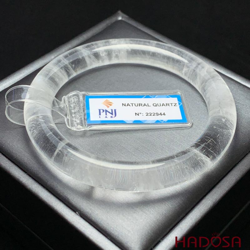 Vòng kiềng thạch anh trắng tròn 53mm