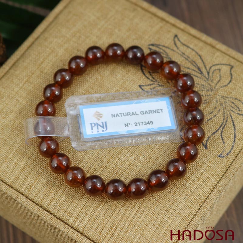 Vòng ngọc hồng lựu garnet cao cấp chuẩn 5A