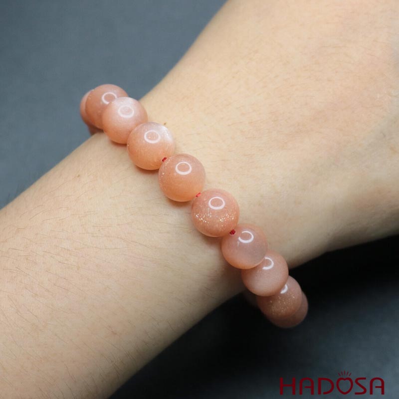 Vòng tay đá Mặt Trời - Sunstone 10mm cao cấp chuẩn 4A