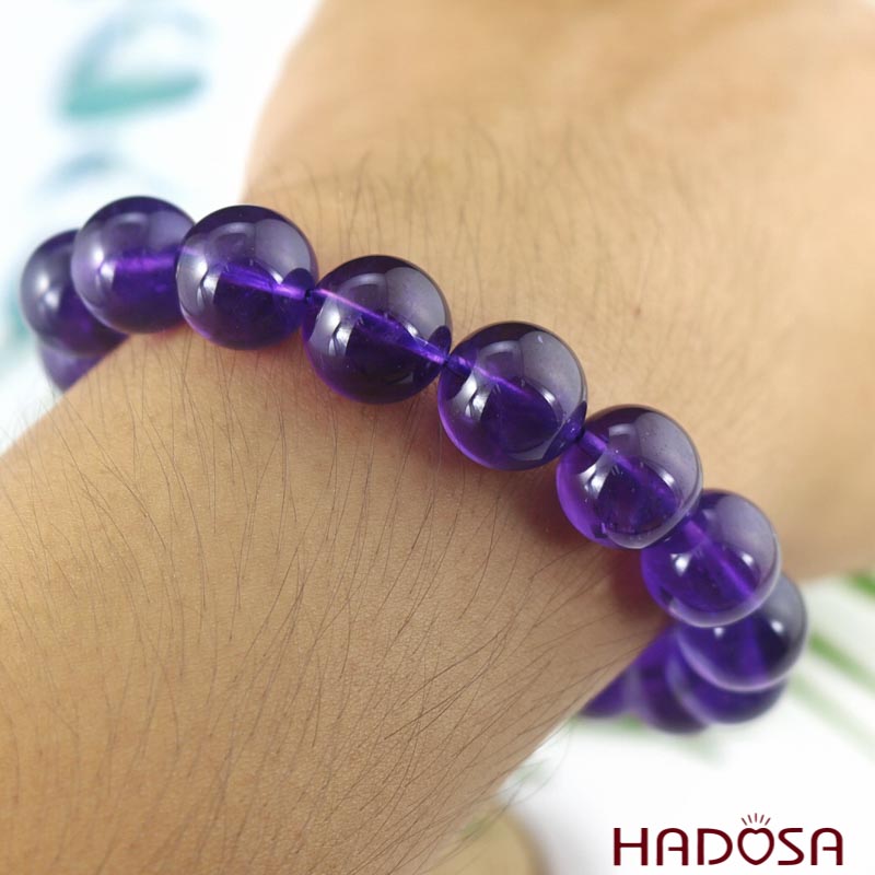Vòng đá Thạch anh tím 13mm chuẩn 6A