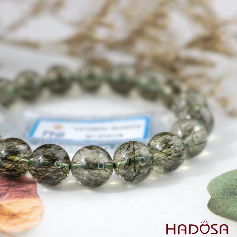 Vòng Đá Thạch anh tóc xanh 10mm chuẩn 5A