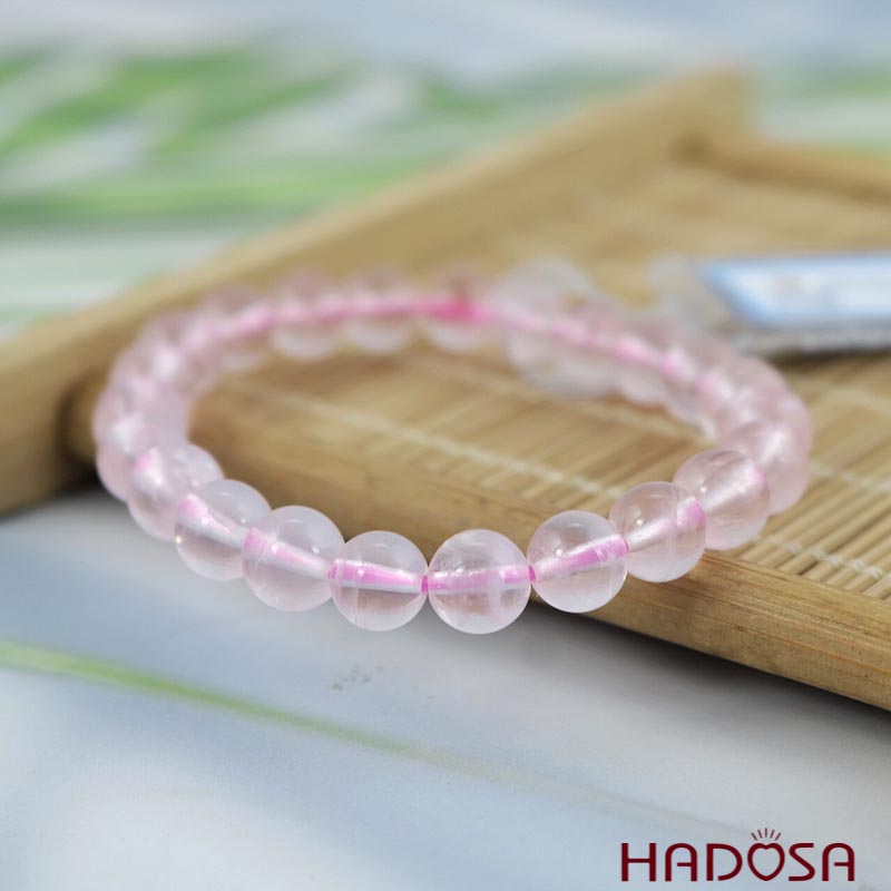 Vòng tay Thạch anh hồng sao 7mm 6A