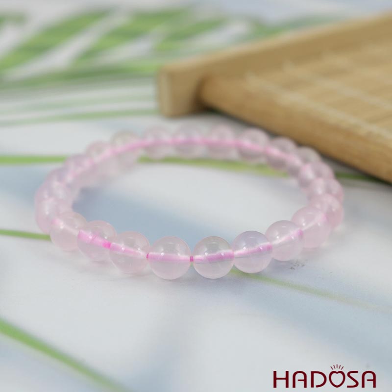 Vòng tay Thạch anh hồng sao 8mm 6A