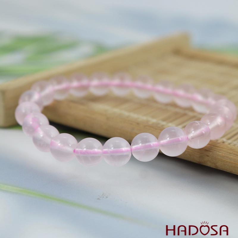 Vòng tay Thạch anh hồng sao 8mm 6A