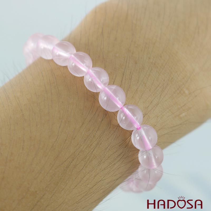 Vòng tay Thạch anh hồng sao 8mm 6A