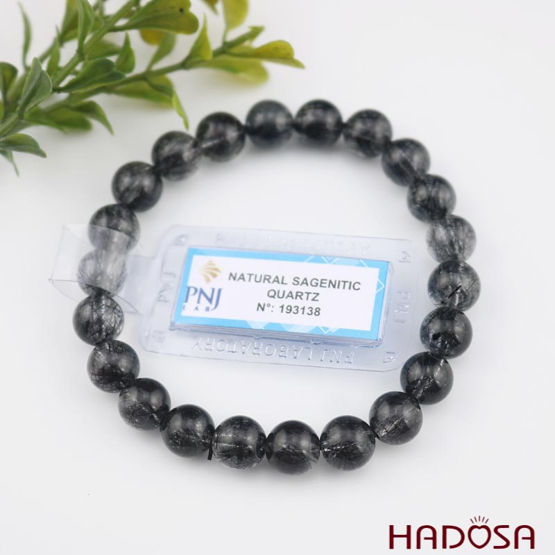 Vòng thạch anh tóc đen 8 ly chuẩn 6A