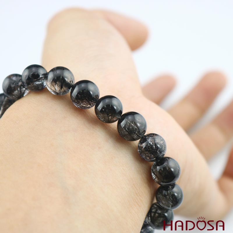 Vòng thạch anh tóc đen 8 ly chuẩn 6A