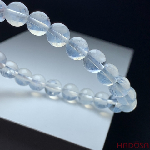 Vòng Thạch anh trắng ánh trăng 8mm chuẩn 8A
